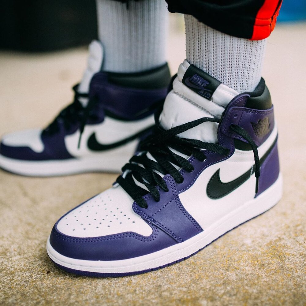 Air Jordan Court Purple Retro High OG Sneakers Unisex