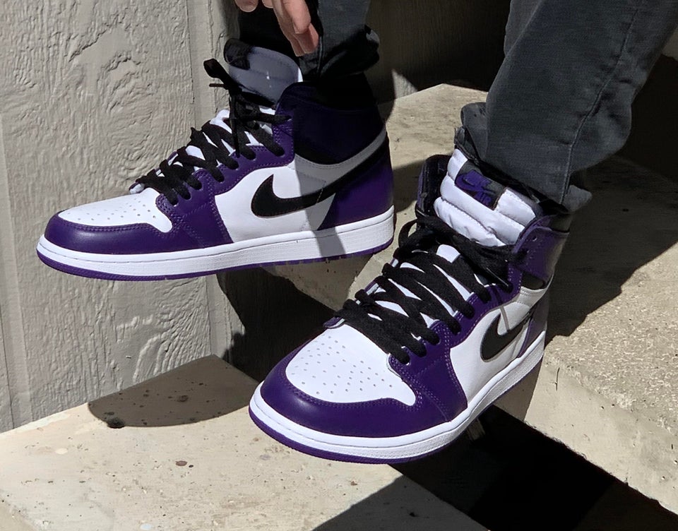 Air Jordan Court Purple Retro High OG Sneakers Unisex