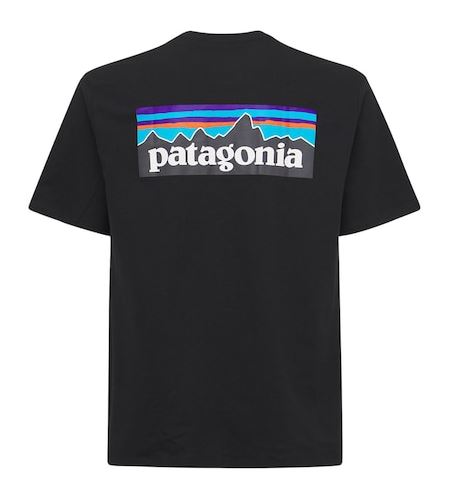 patagonia P6 Logo Recycled Patch Pocket T-Shirt Black