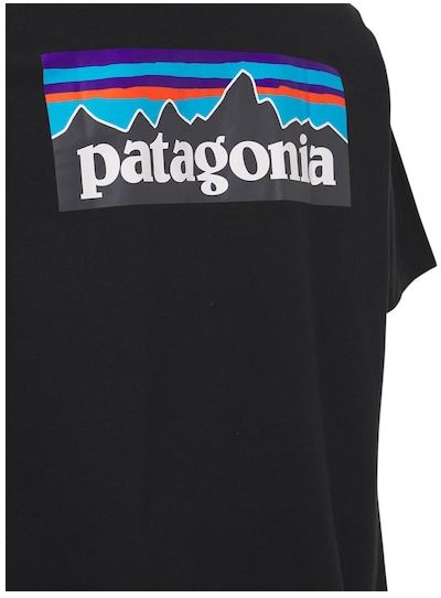 patagonia P6 Logo Recycled Patch Pocket T-Shirt Black