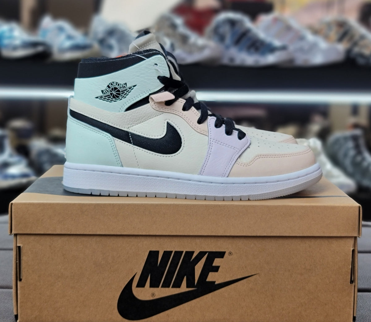Nike Air Jordan 1 Zoom Comfort Pale Ivory High Top Sneakers