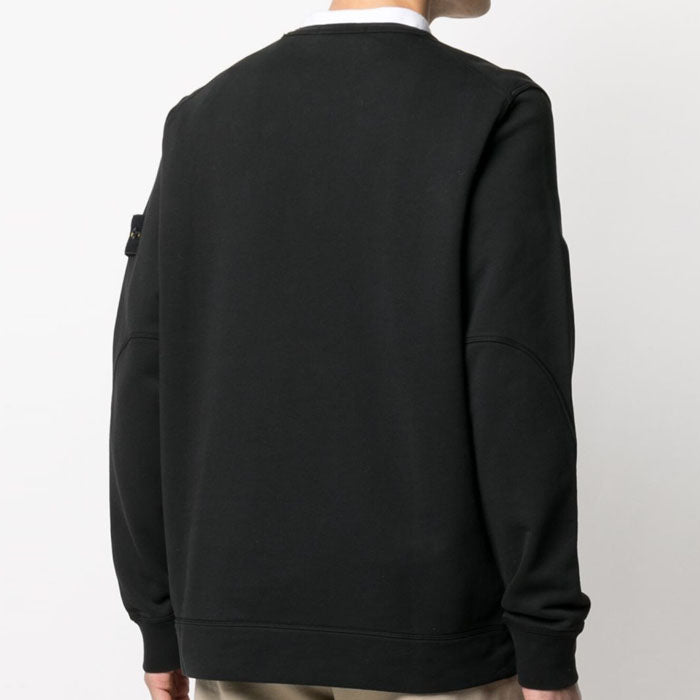 STONE ISLAND Wappen Patch Zip Pocket Sweatshirt Black 741563451