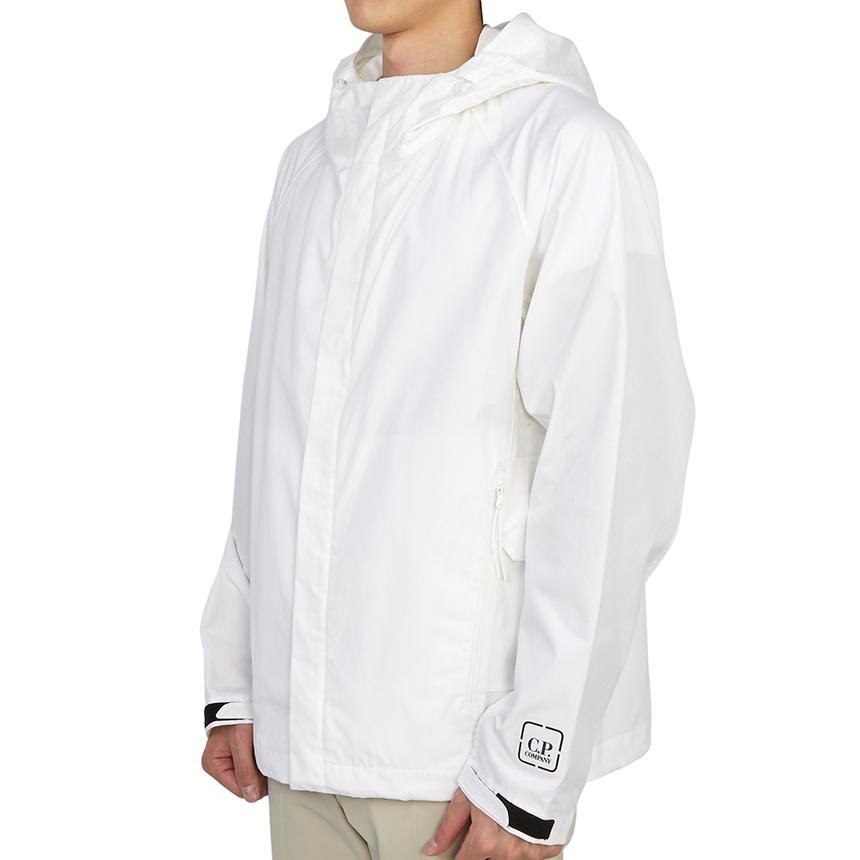 CP Company Metropolis Logo Hooded Jacket White Men