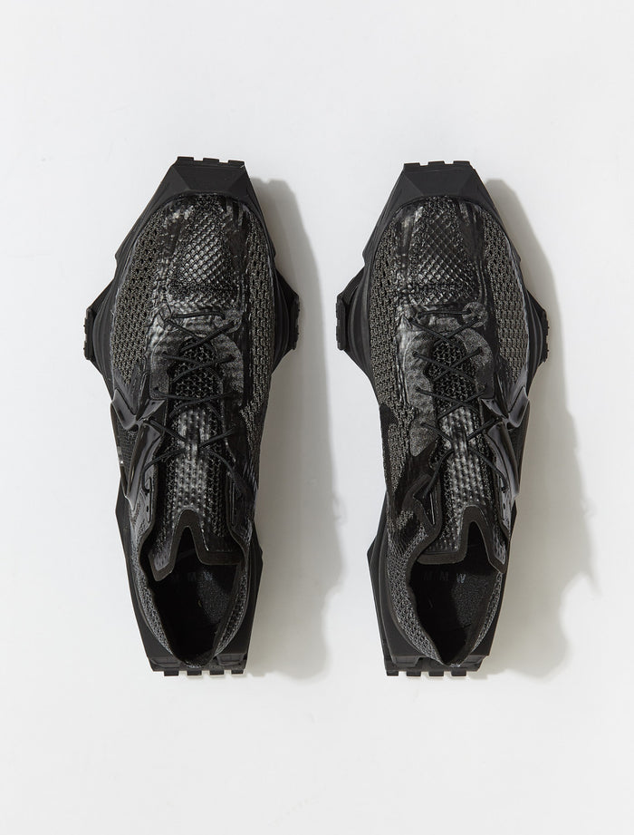 Nike x MMW Zoom 004 Triple Black Low-Top Sneakers