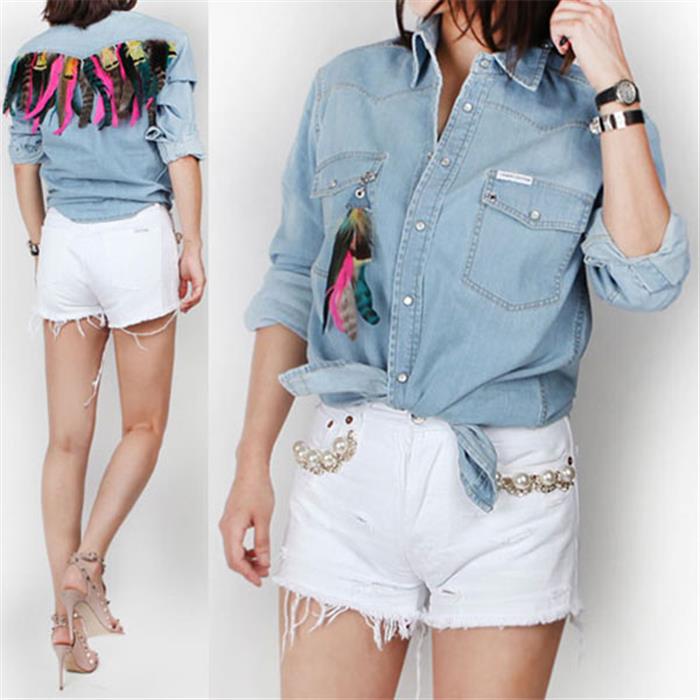 Forte Couture Light Blue Denim Shirt