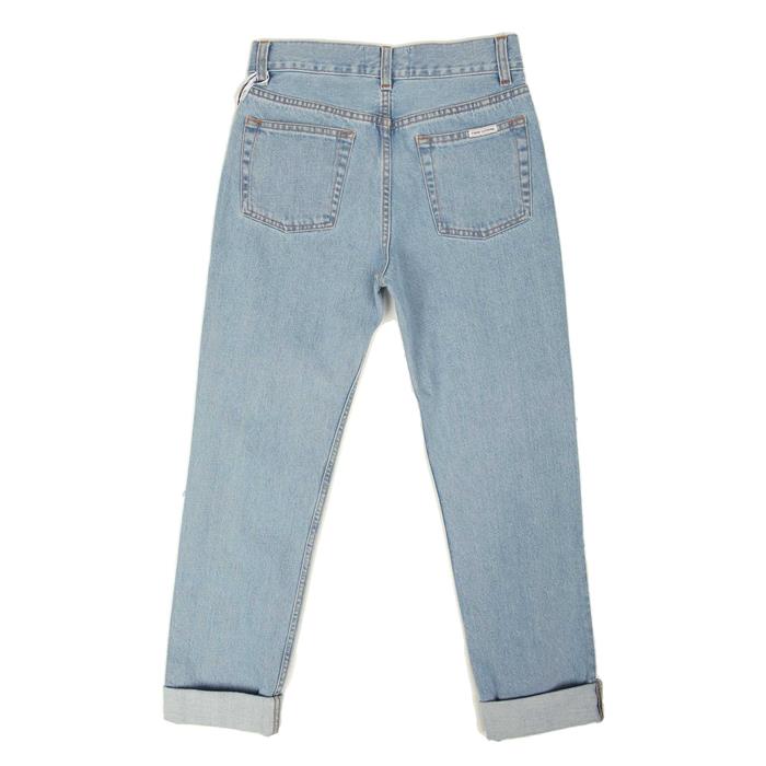 Forte Couture Pearl Chain Distressed Light Wash Denim Jeans