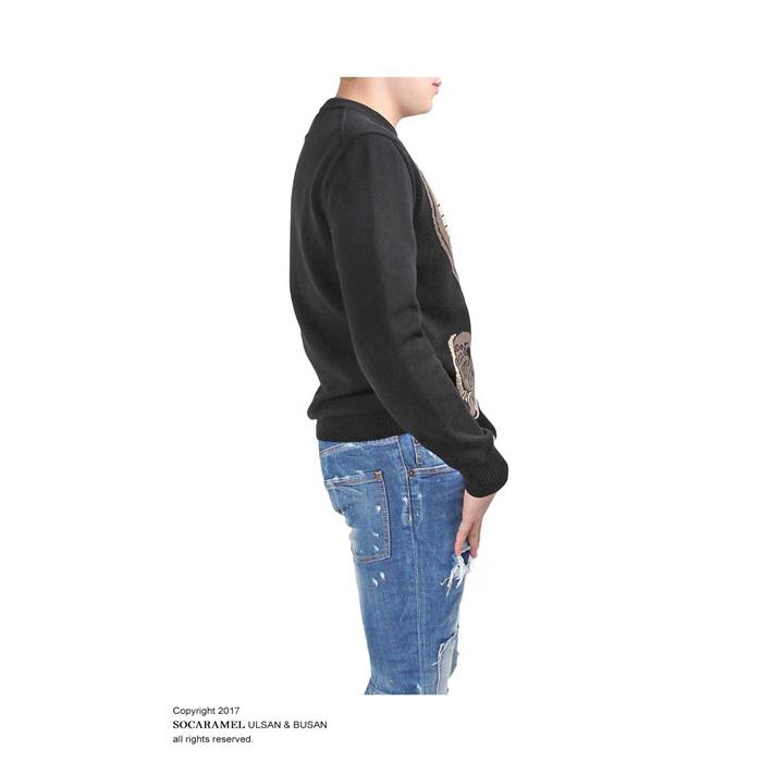 GIVENCHY Men's Cobra Crewneck Knit Sweater 17S7605520 001