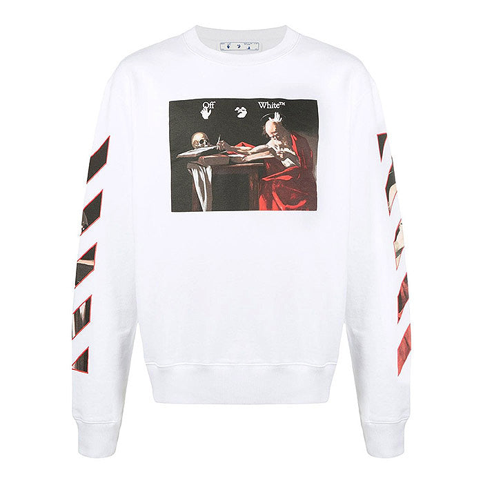 OFF WHITE Caravaggio Graphic Crewneck Sweatshirt Men Black/White