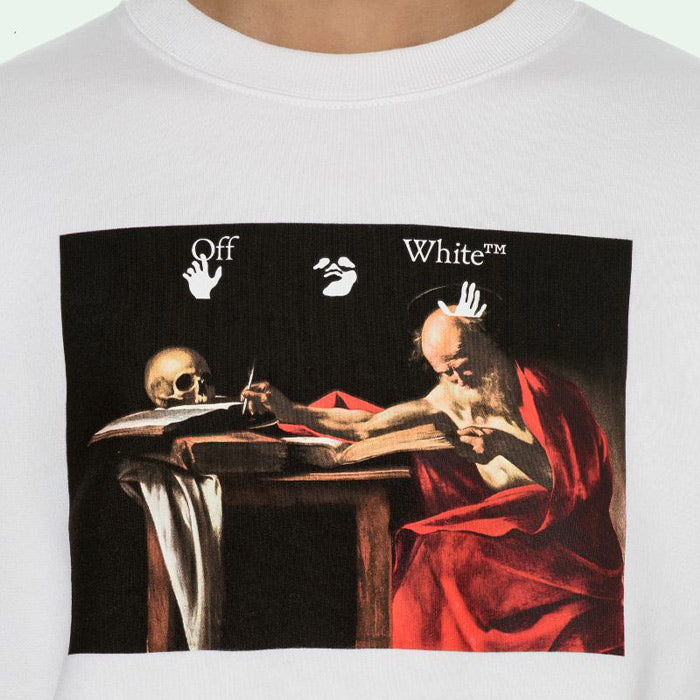 OFF WHITE Caravaggio Graphic Crewneck Sweatshirt Men Black/White