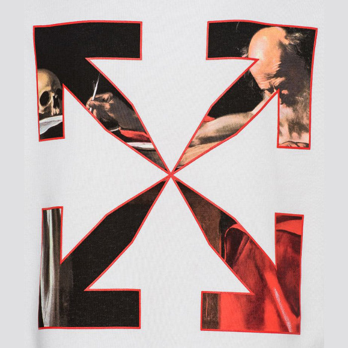 OFF WHITE Caravaggio Graphic Crewneck Sweatshirt Men Black/White