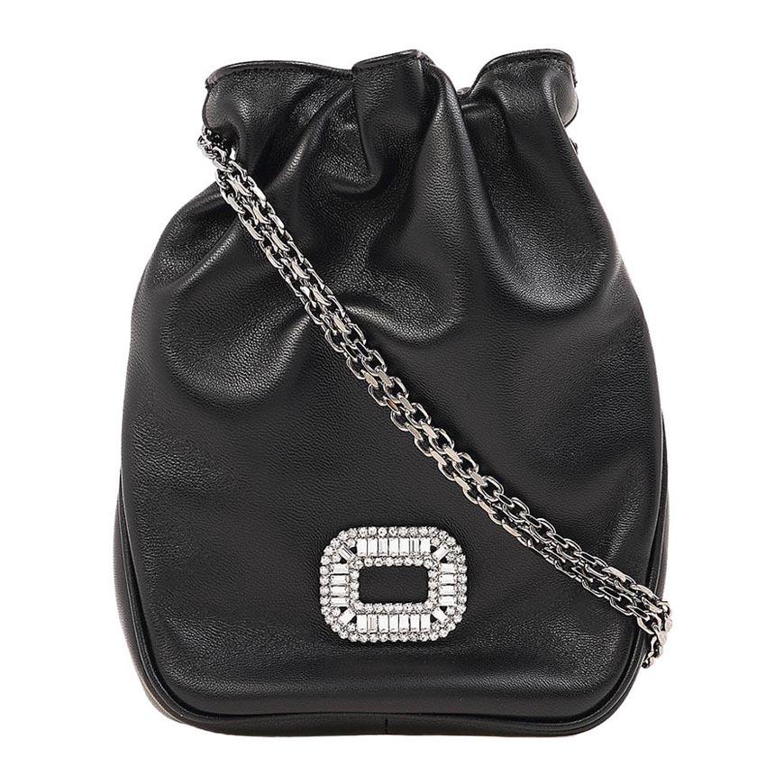 Roger Vivier Women's Pilgrim Mini Black Shoulder Bag