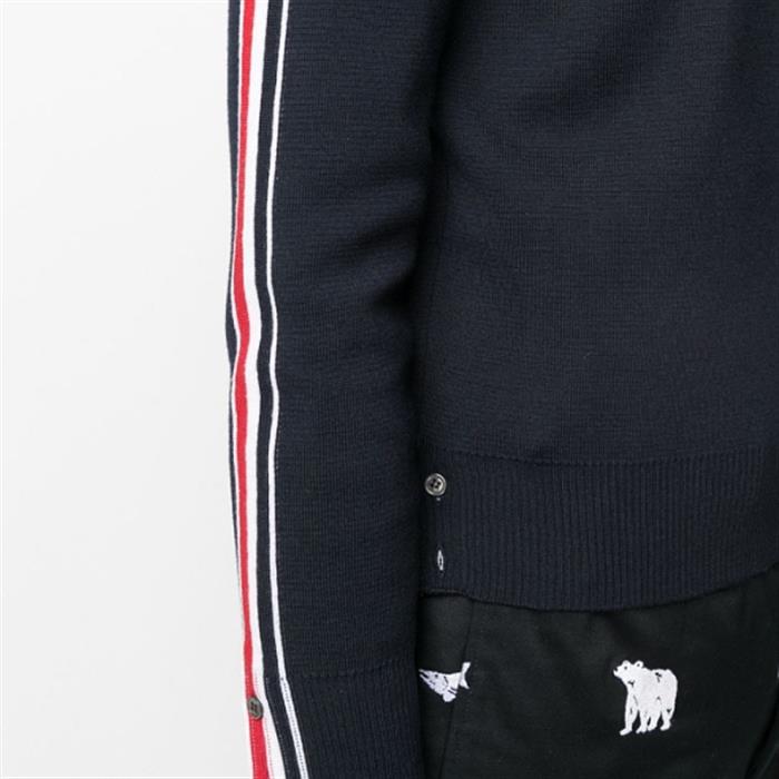 THOM BROWNE Men's Milano Stitch Wool Crewneck Sweater Navy MKA367A Y1002 415