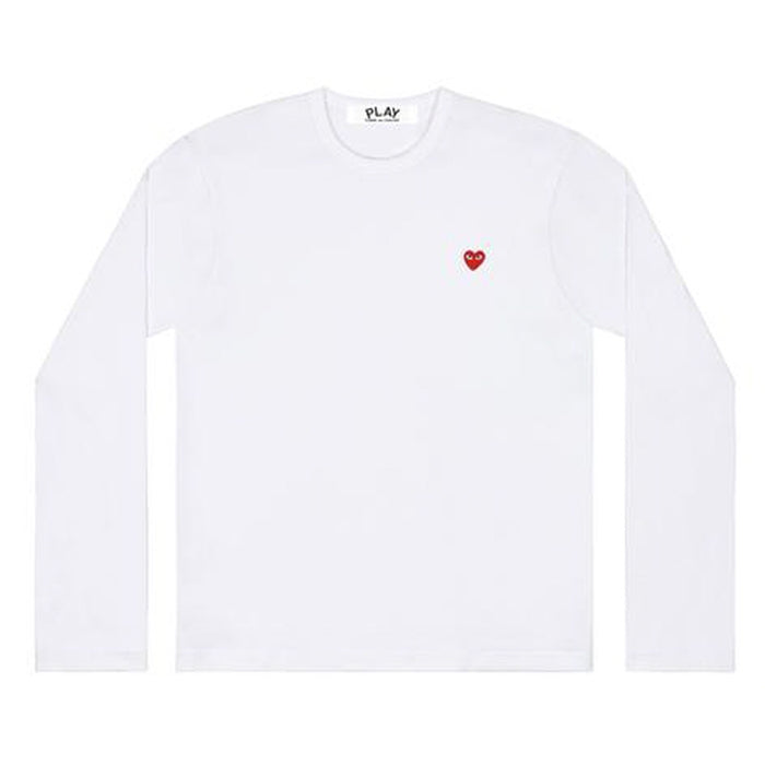 Comme des Garcons Long Sleeve T-Shirt Women Small Red Heart Patch