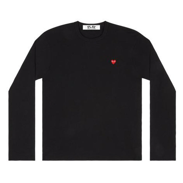 Comme des Garcons Long Sleeve T-Shirt Women Small Red Heart Patch