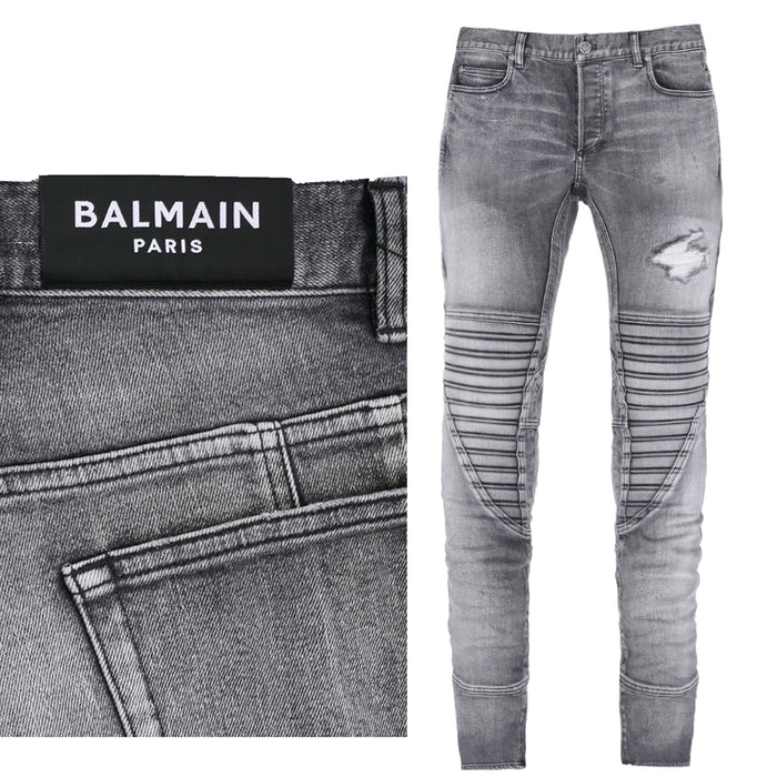 Balmain Men's Slim Fit Denim Jeans VH1MG035 117D 9AA