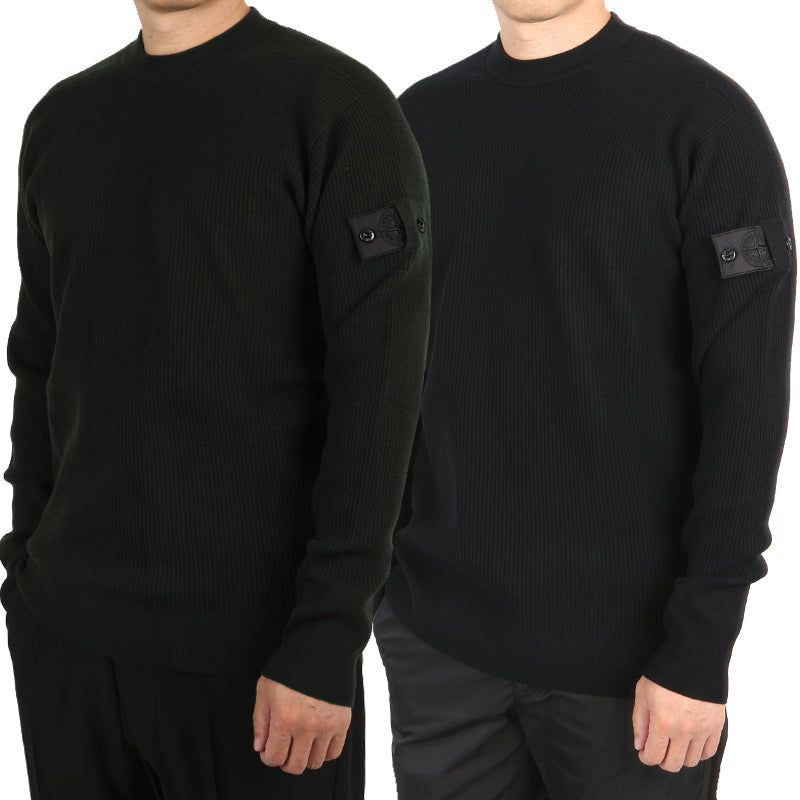 STONE ISLAND Shadow Project Badge Patch Men's Crewneck Knit Sweater 7519505A1