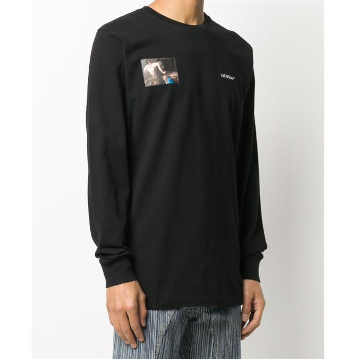 OFF WHITE Caravaggio Angel Graphic Long Sleeve T-Shirt OMAB001E