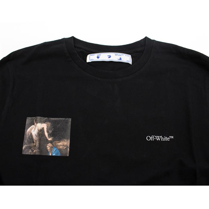 OFF WHITE Caravaggio Angel Graphic Long Sleeve T-Shirt OMAB001E