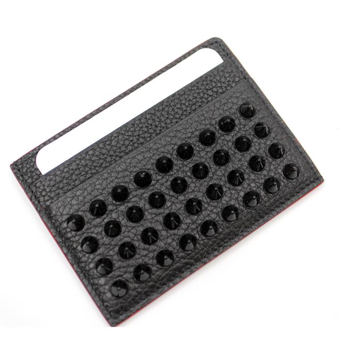 Christian Louboutin Black Studded Kios Card Holder 1185049