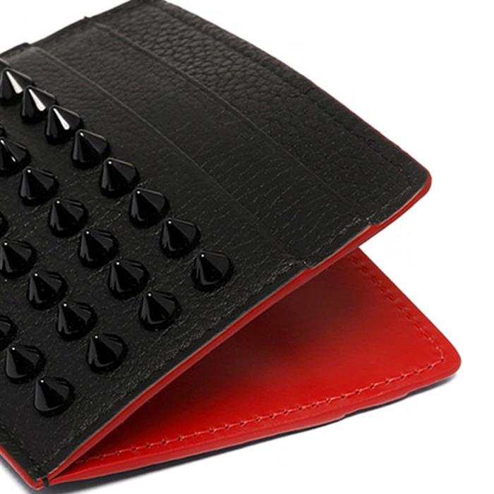 Christian Louboutin Black Studded Kios Card Holder 1185049