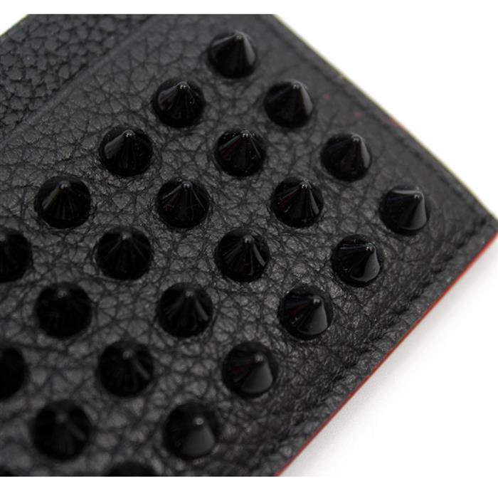 Christian Louboutin Black Studded Kios Card Holder 1185049