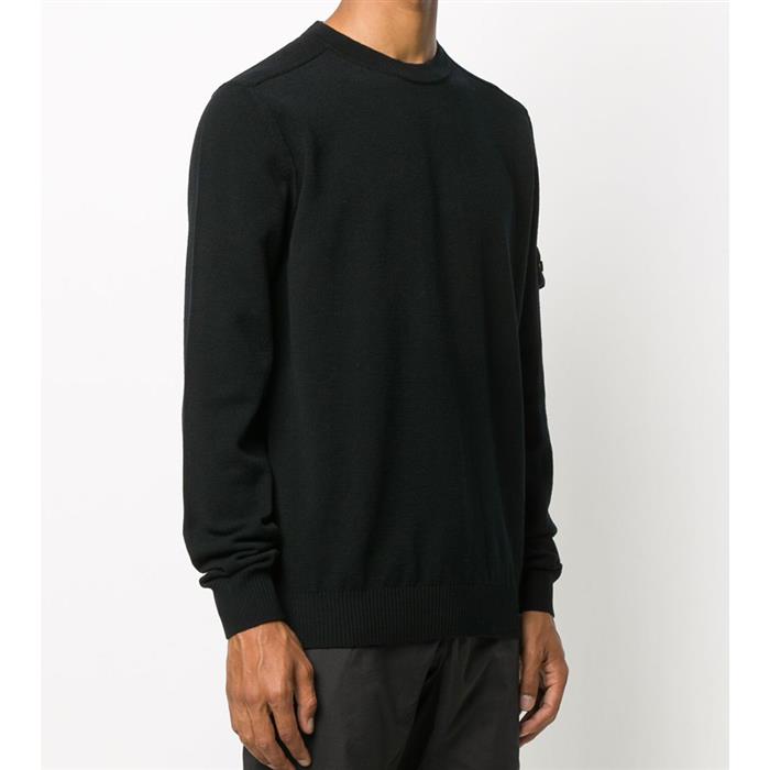 STONE ISLAND Men's Compass Patch Ribbed Trim Knit Crewneck Sweater 7315591A1