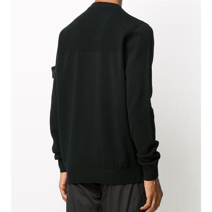 STONE ISLAND Men's Compass Patch Ribbed Trim Knit Crewneck Sweater 7315591A1