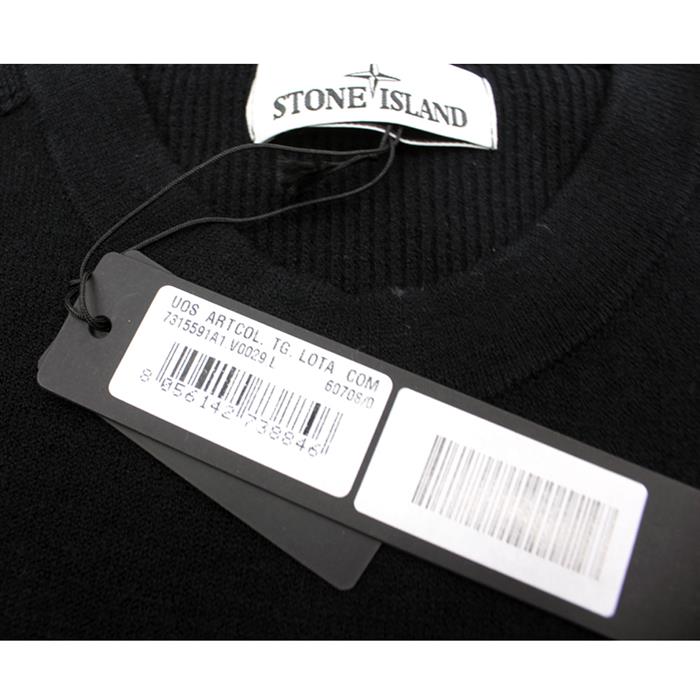 STONE ISLAND Men's Compass Patch Ribbed Trim Knit Crewneck Sweater 7315591A1