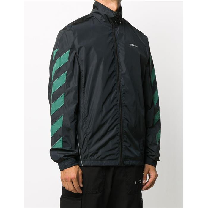 OFF WHITE Men's Diagonal Stripe Nylon Track Jacket OMEA233E 20FAB002