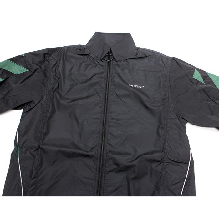 OFF WHITE Men's Diagonal Stripe Nylon Track Jacket OMEA233E 20FAB002
