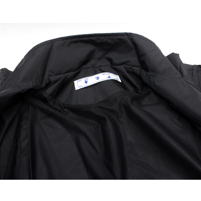 OFF WHITE Men's Diagonal Stripe Nylon Track Jacket OMEA233E 20FAB002