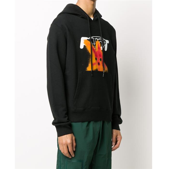 OFF WHITE Goldfish Graphic Slim Fit Hooded Men's T-Shirt OMBB034E 20FLE010