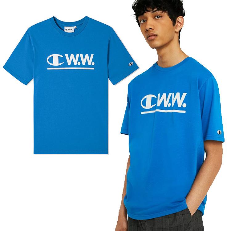 CHAMPION x Wood Wood Logo Short Sleeve T-Shirt Unisex 211884 S18 BS073