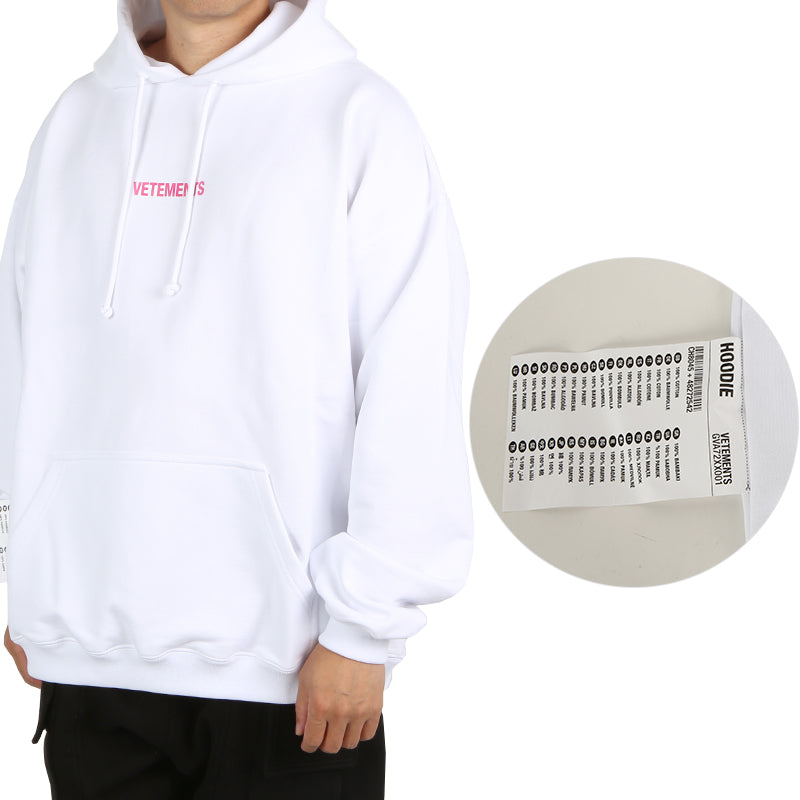 Vetements Men's Logo Label Hoodie UE52TR380W 1601 WP