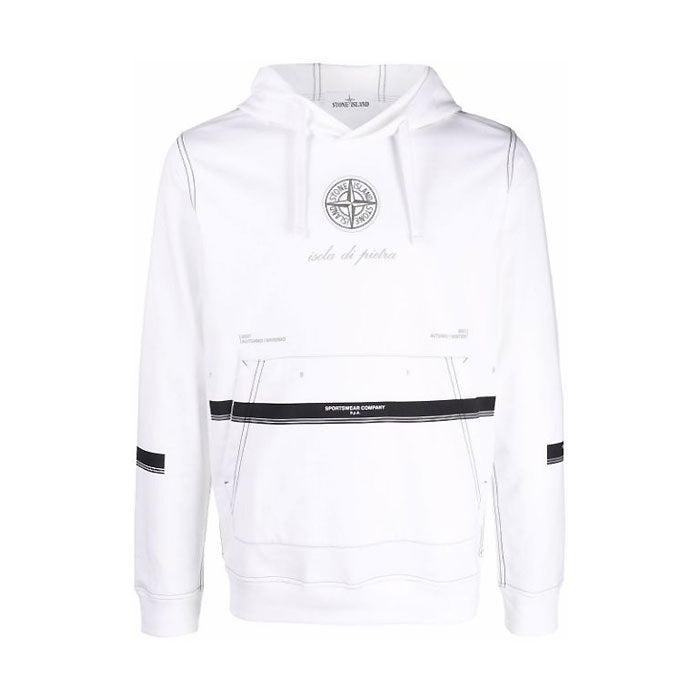 STONE ISLAND Slogan Print Hoodie Pullover Sweatshirt Men 751565495 V0001