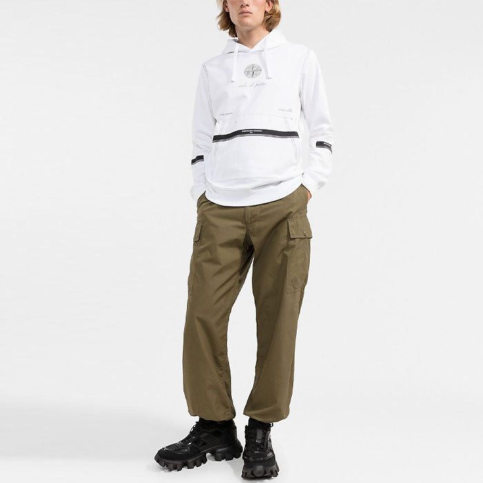 STONE ISLAND Slogan Print Hoodie Pullover Sweatshirt Men 751565495 V0001
