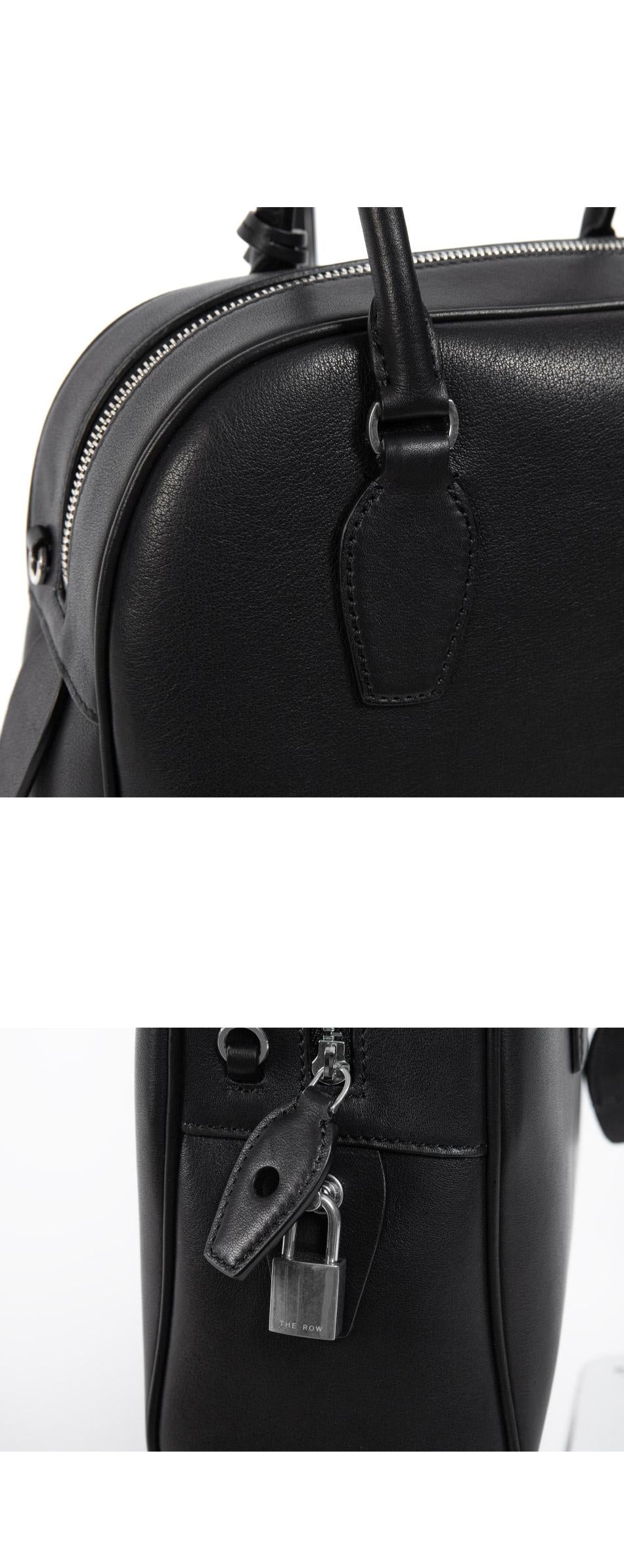 The Row India 12 Leather Tote Bag Black INDIA 12 00 W1595L72 BAS
