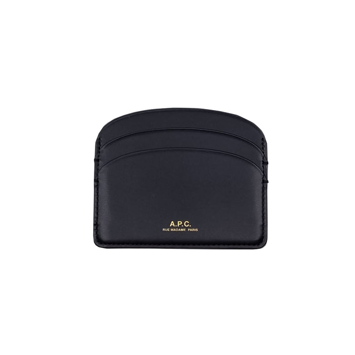 A.P.C. Demi-Lune Black Leather Card Holder
