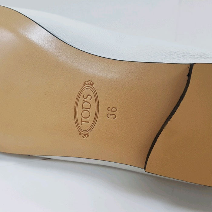 Tods Gold Double T Logo Leather Loafers Women’s Black