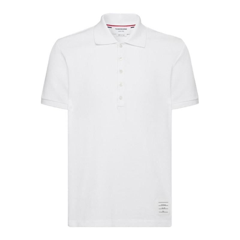 THOM BROWNE 4-Bar Cotton Piqué Men's Polo Shirt