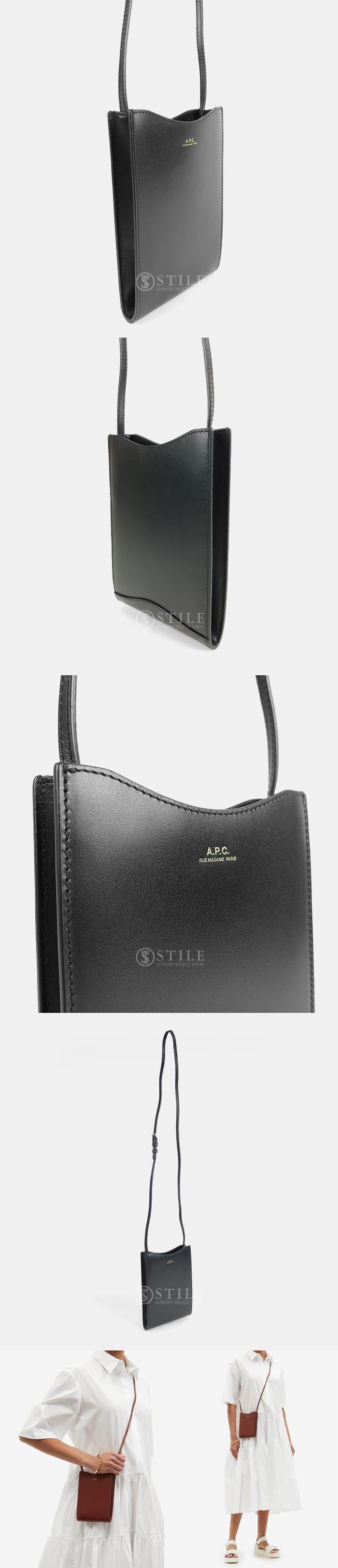 A.P.C. Jamie Saffiano Calfskin Leather Women's Crossbody Bag PXBQK PXBMW F63412
