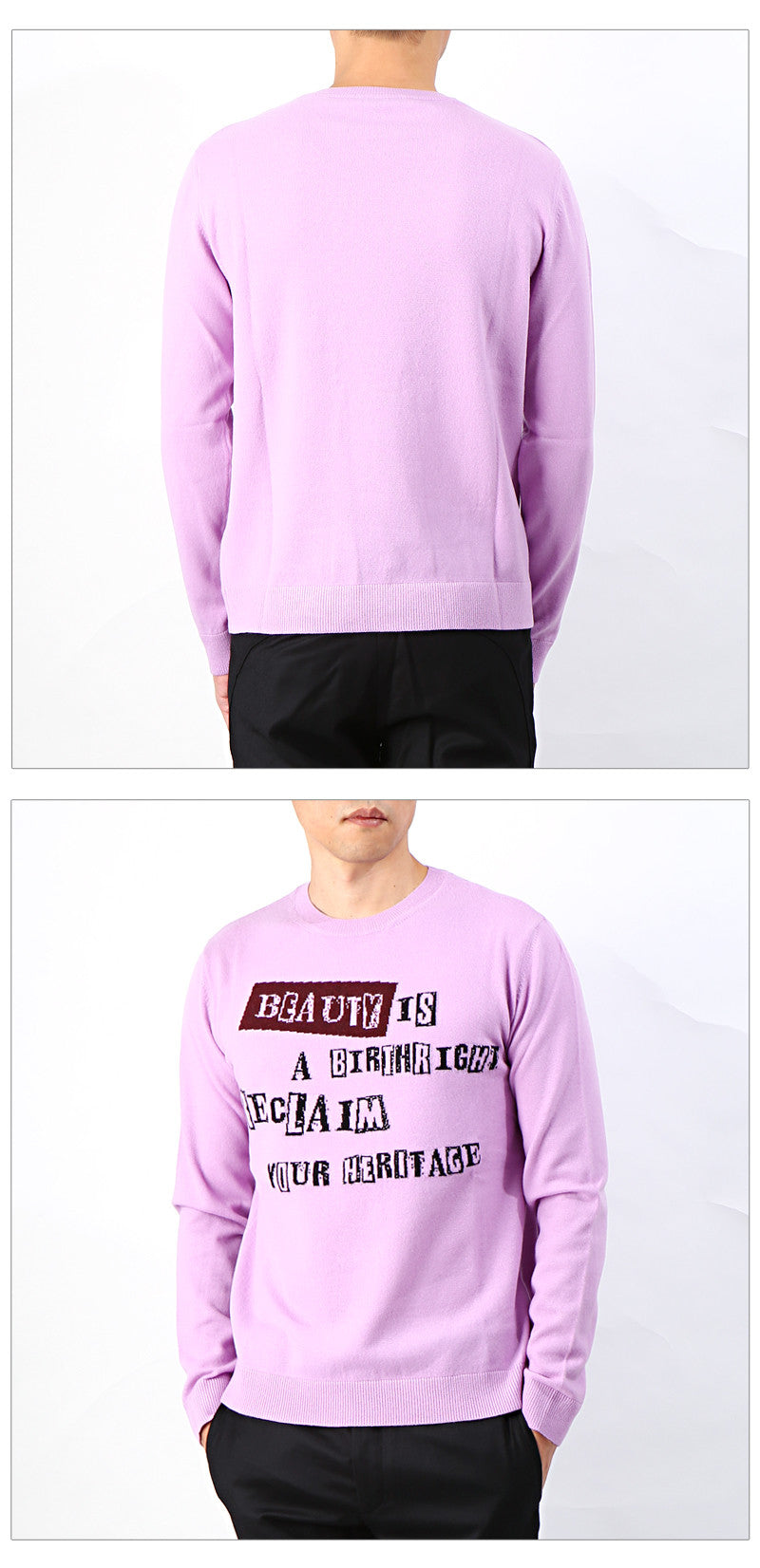 VALENTINO Men's Logo Typography Knit Crewneck Sweater NV0KC23N P77