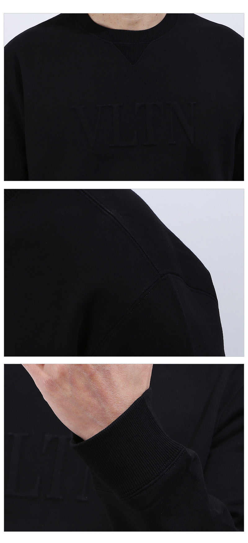 VALENTINO Men's VLTN Logo Sweatshirt RV3MF02D 0NO