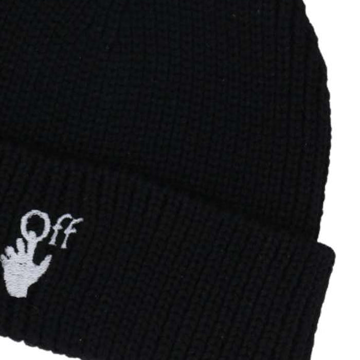 OFF WHITE Logo Embroidered Beanie Hat for Men OMLC016F21KNI001