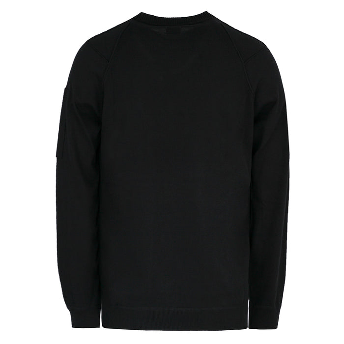 CP Company Lightweight Knit Sweater Black Men’s Round Neck