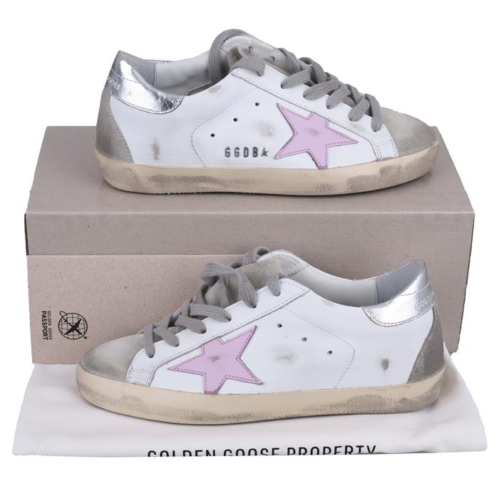GOLDEN GOOSE Women’s Pink Star Low-Top Sneakers