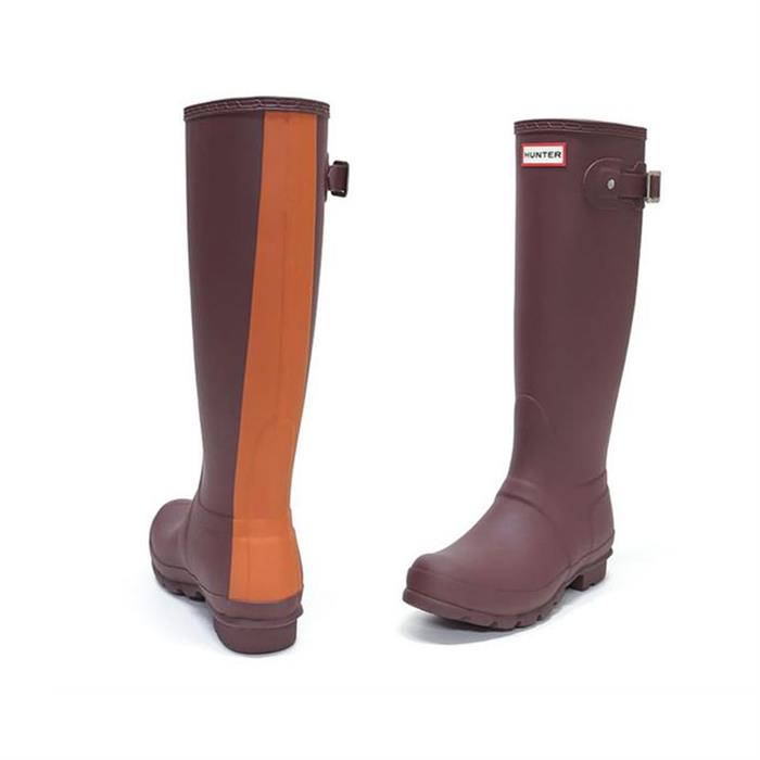 HUNTER Original Strap Mid Boots Burgundy
