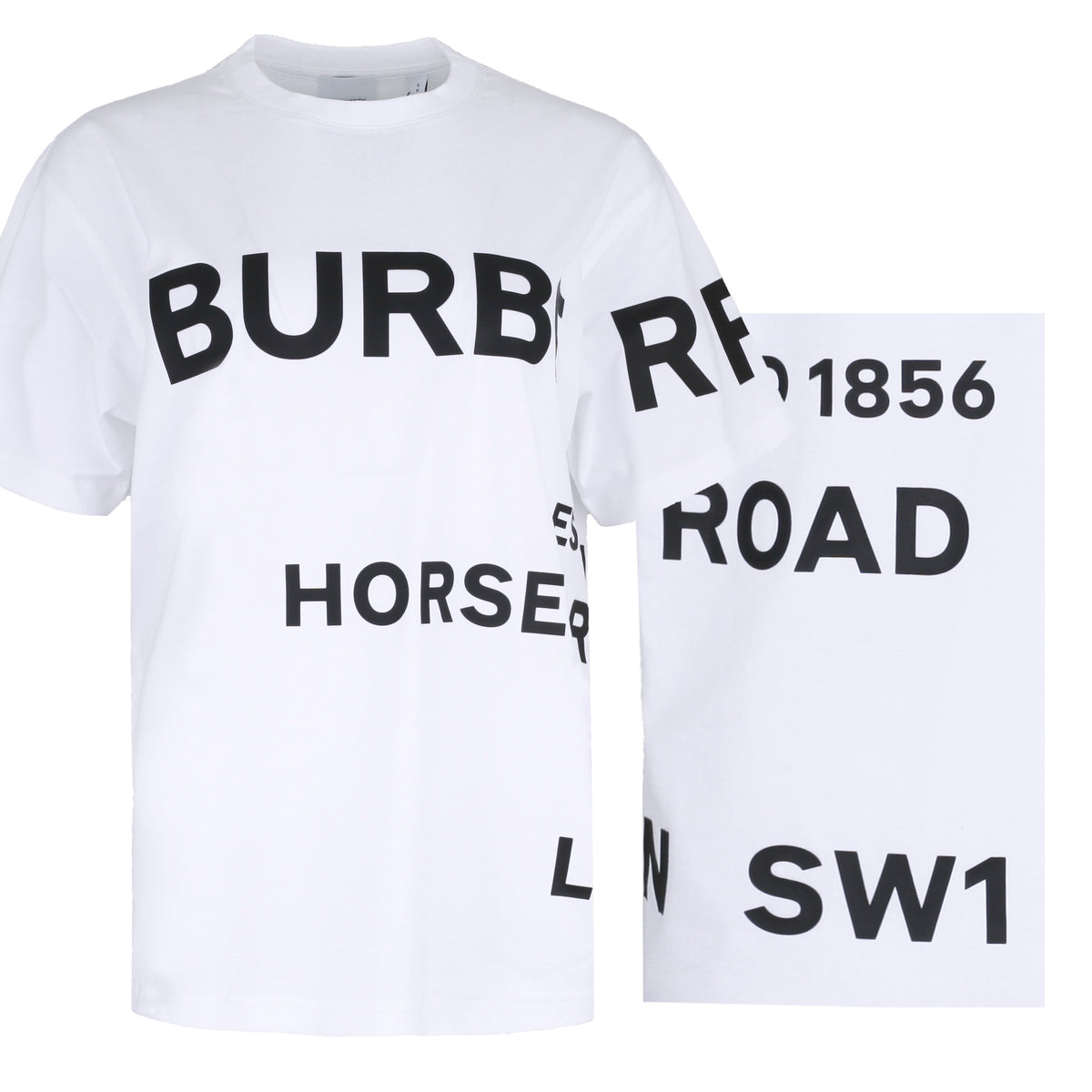 BURBERRY Women’s Oversized Short Sleeve T-Shirt White Cotton
