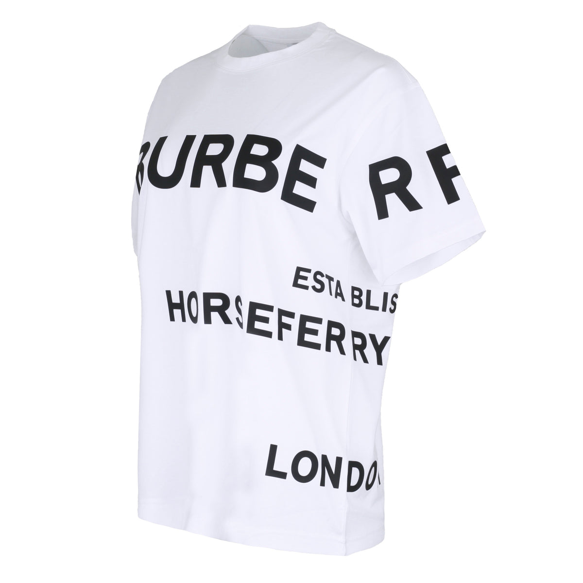 BURBERRY Women’s Oversized Short Sleeve T-Shirt White Cotton