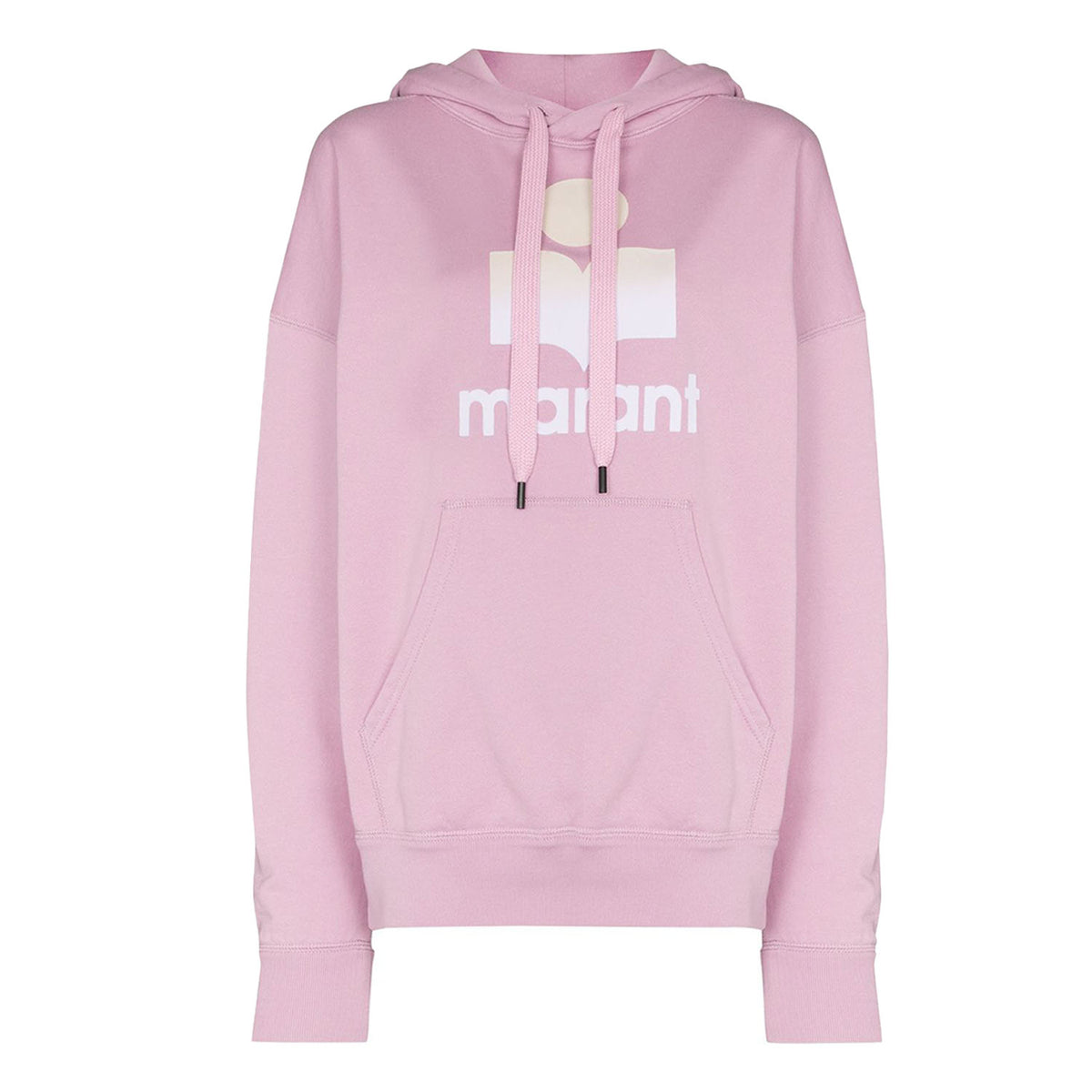Isabel Marant Women’s Fleece-Lined Hoodie Black/Light Pink SW0031 22P048E